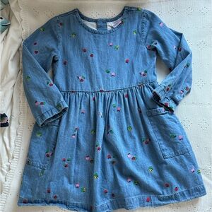Hanna Andersson Denim Print Dress size 5
